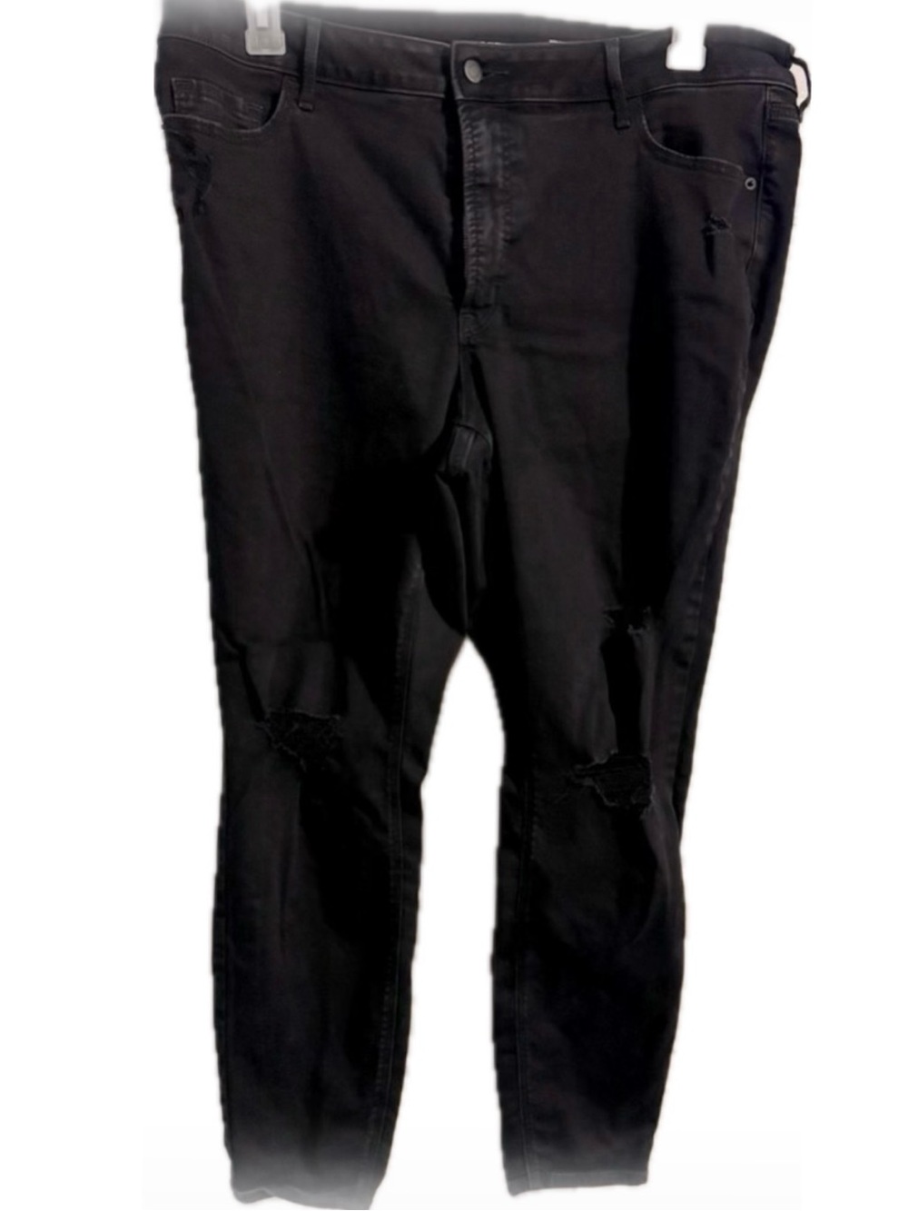 Old Navy High-Rise Rockstar Distressed Skinny Jeans Black Plus sz 20